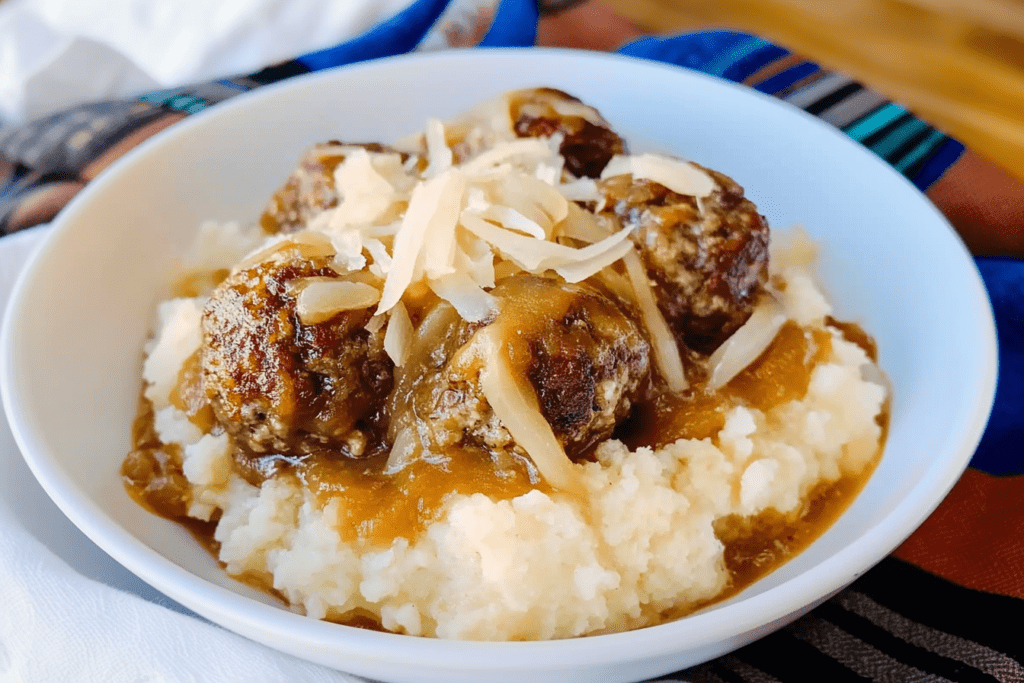 French Onion Meatballs
