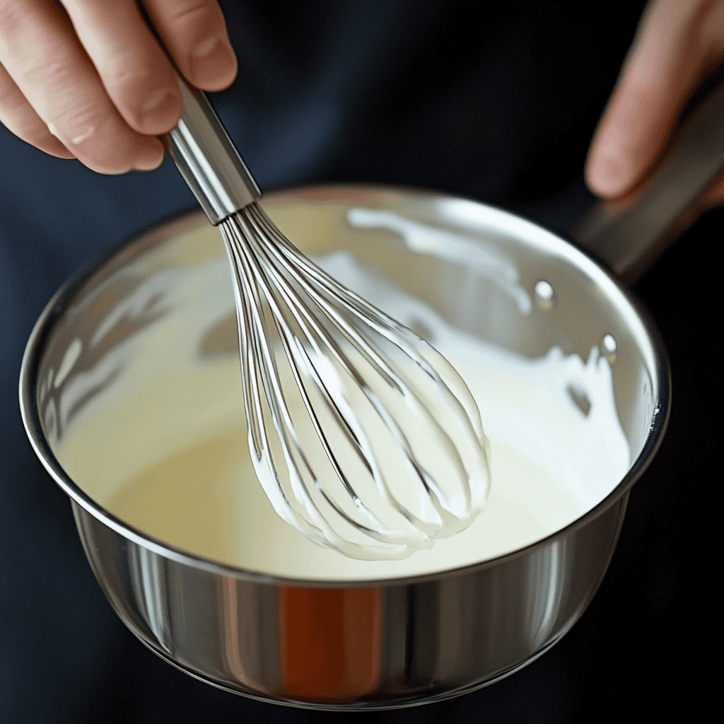 a person holding a whisk over a bowl of liquid