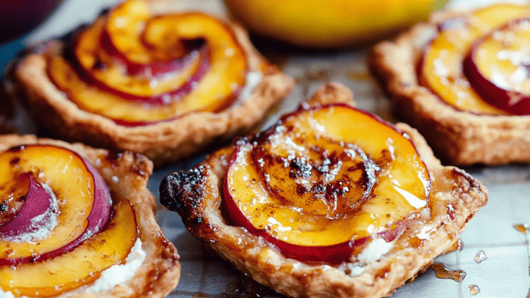 Peach Tarts with Goat Cheese & Honey