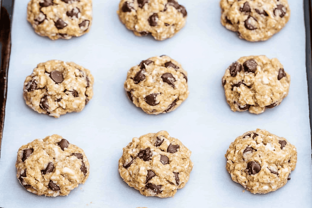 Arrange the cookies on the prepared baking sheet