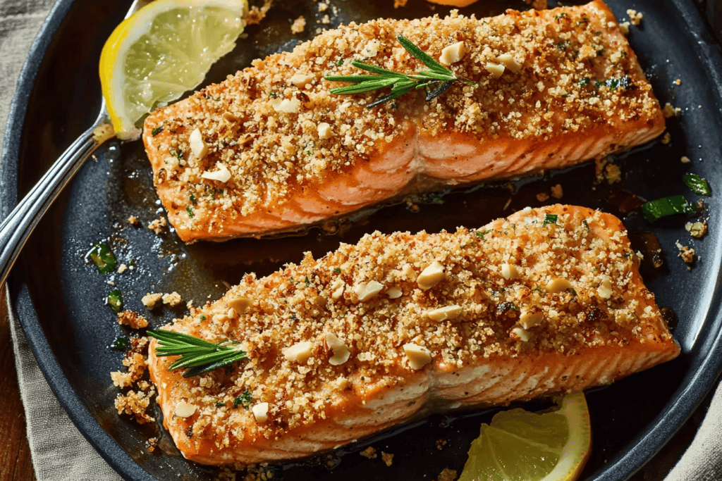 Walnut-Rosemary Crusted Salmon 3