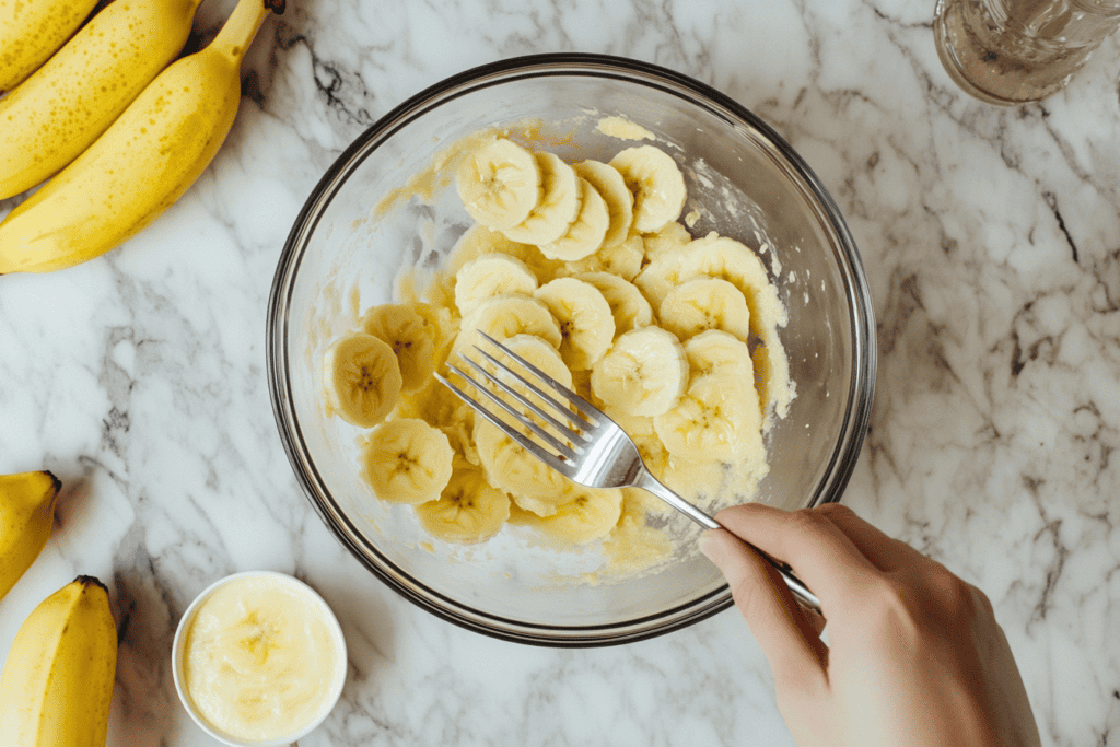 mash the bananas with a fork