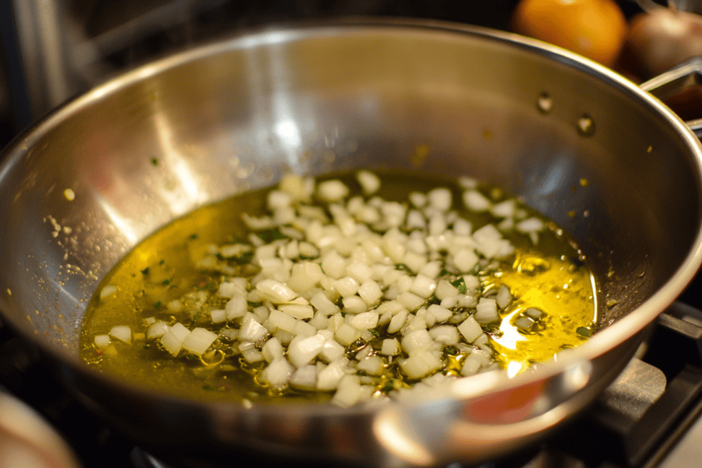 Heat the olive oil in a large pot